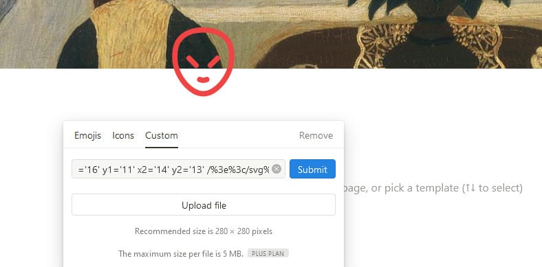 Your custom icon