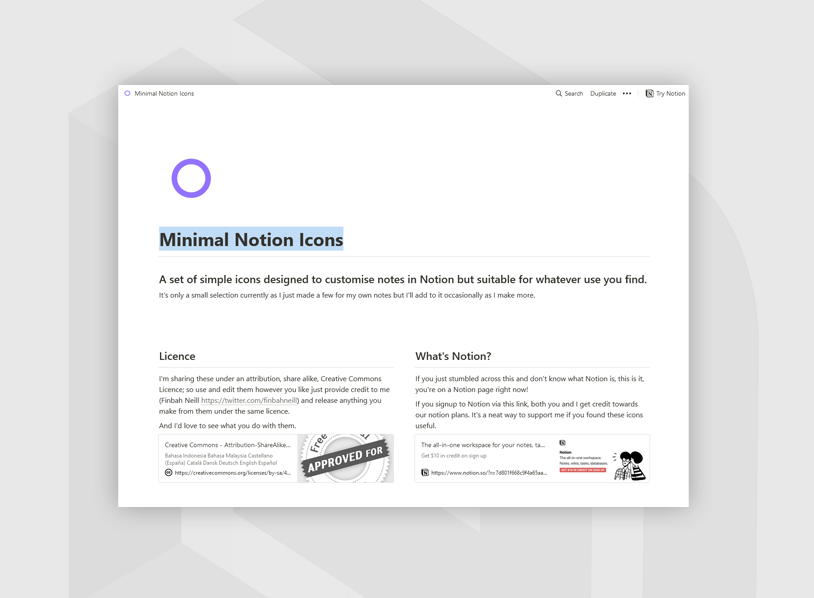 Notion Icons