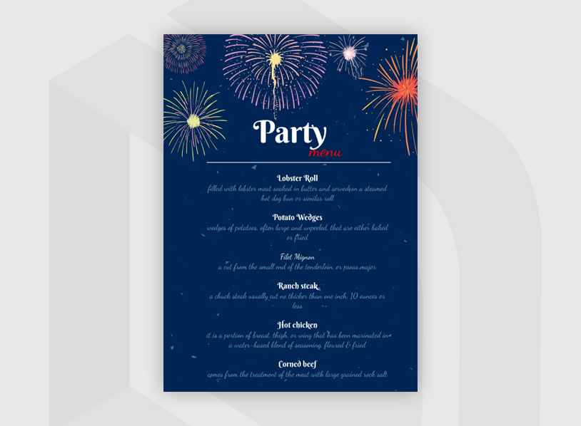 Party Menu