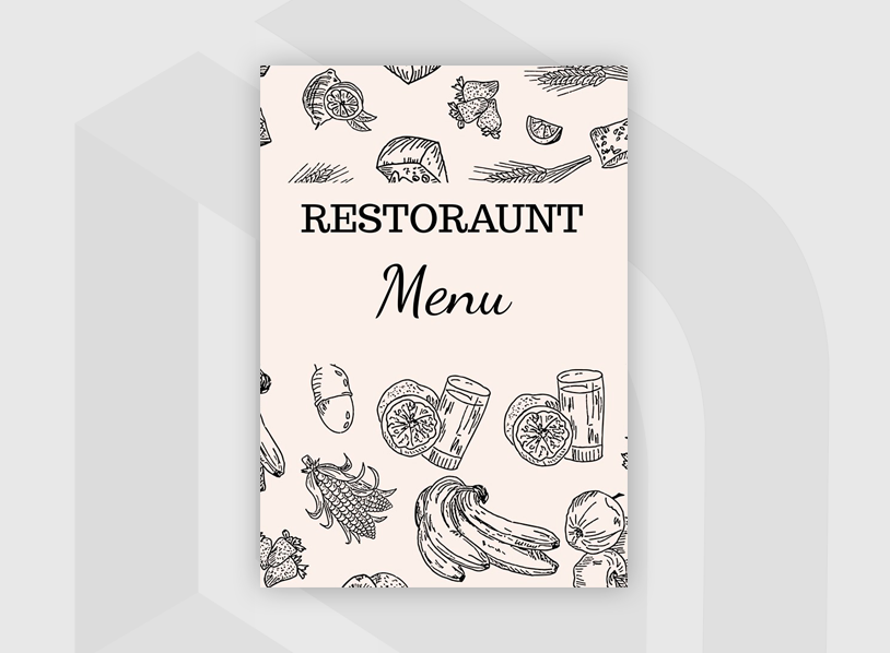 Pastel Food Menu
