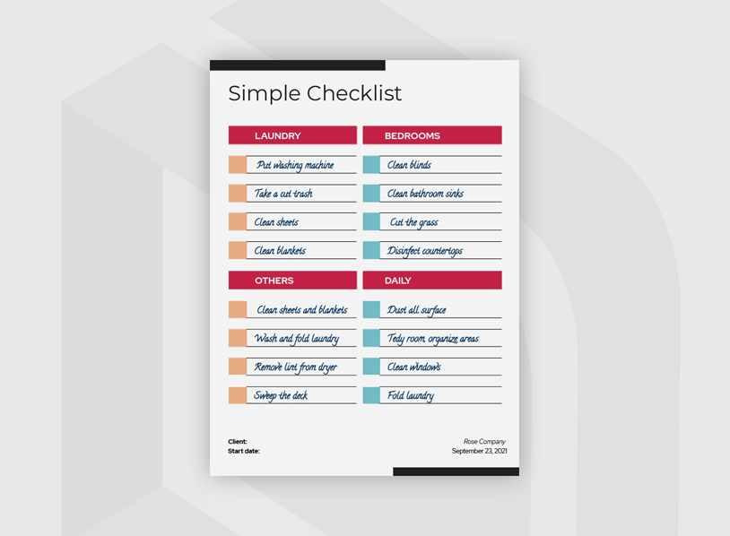 Simple Checklist