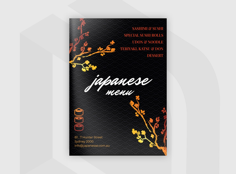 Sushi Restaurant Menu