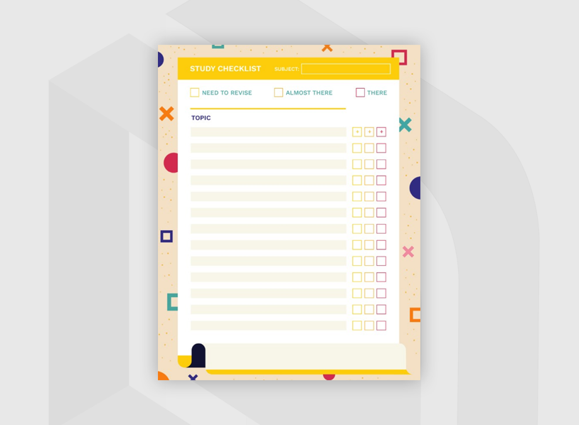 Creative Study Checklist