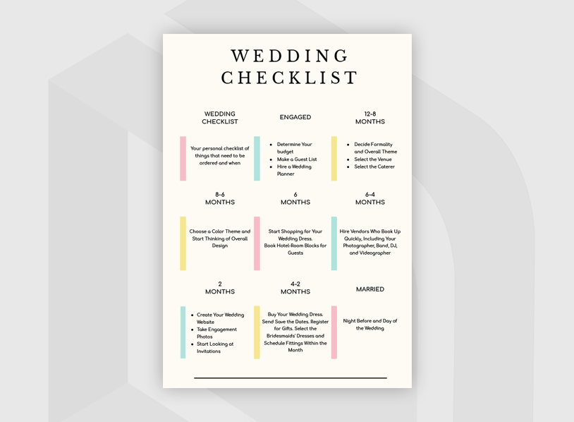 Modern Wedding Checklist