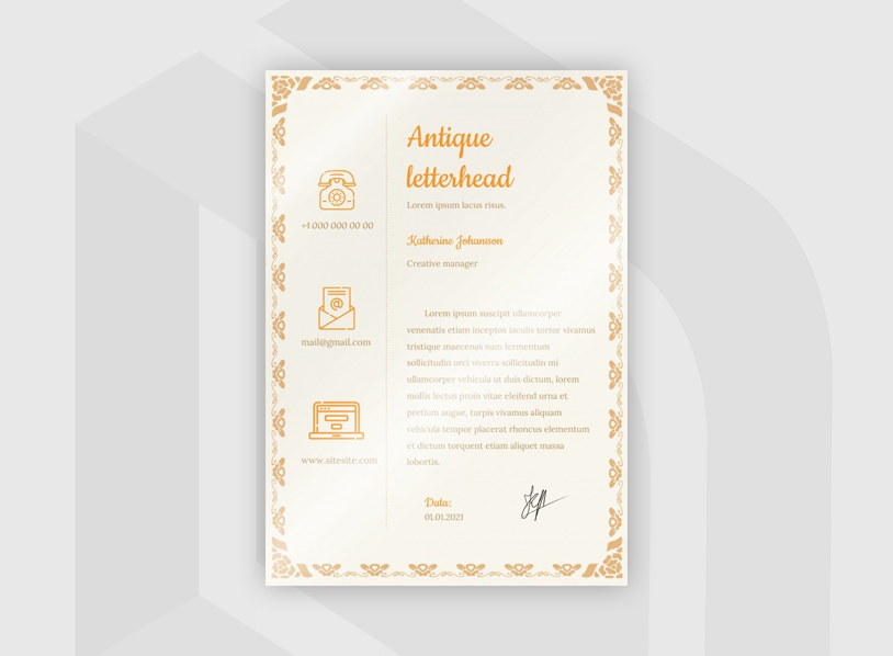 Antique Letterhead