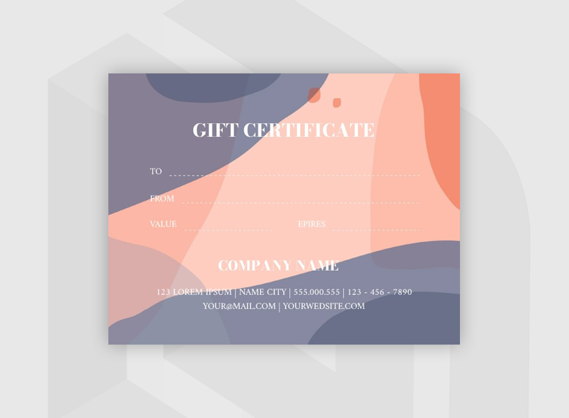 Beautiful Gift Certificate