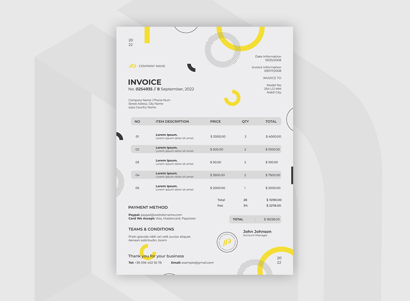 Geometric Modern Invoice