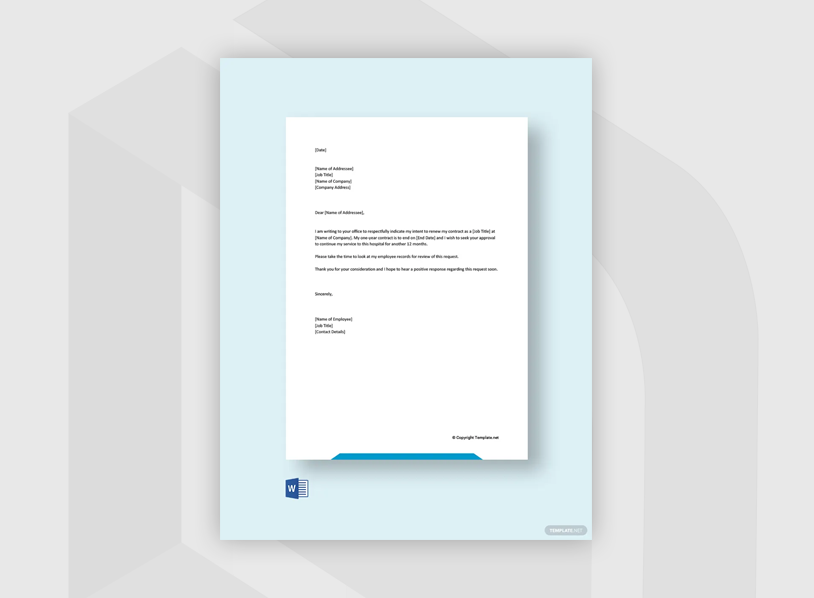 Letter of Intent for Contract Renewal