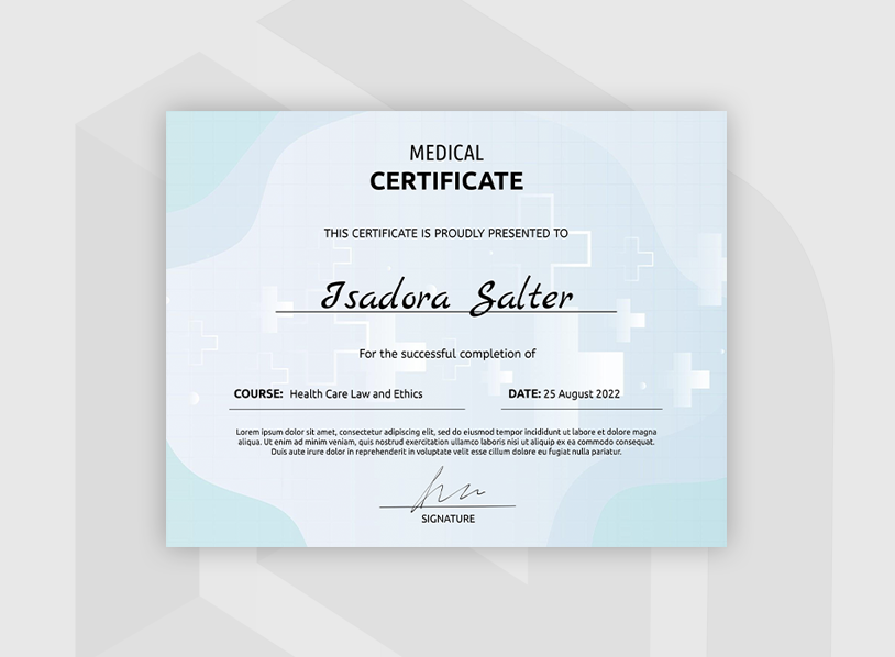 Light Medical Certificate