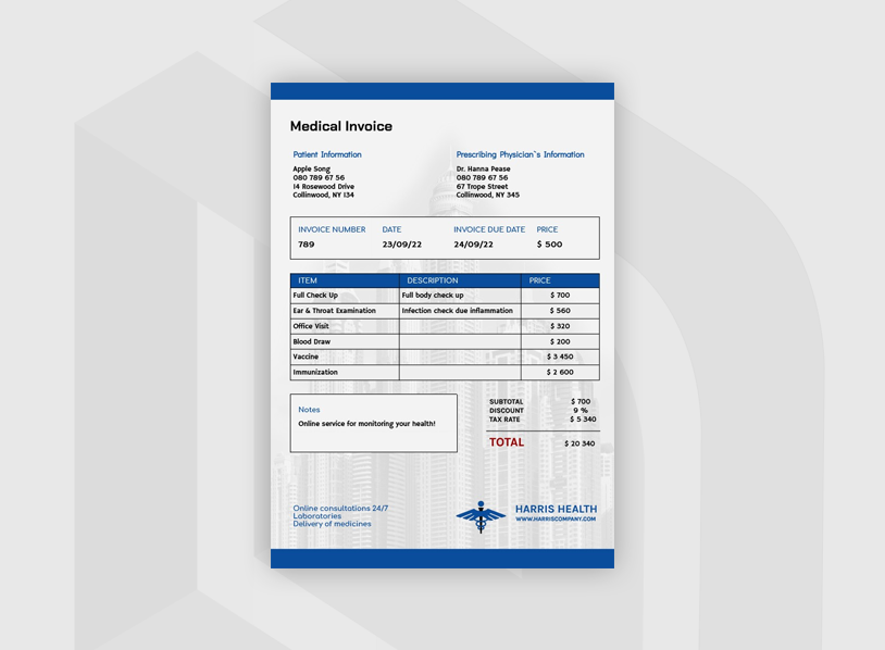 Medical Invoice