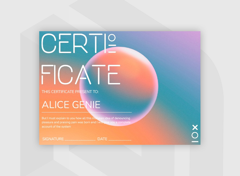 Modern Congratulation Certificate