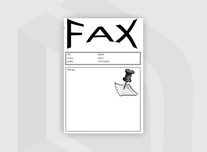 Pushpin Fax Cover Letter