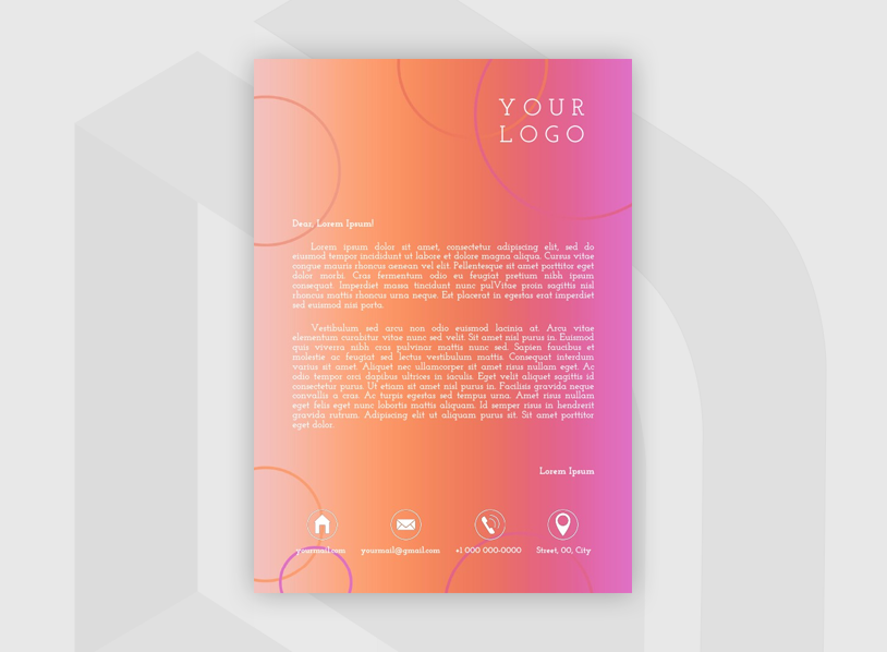 Round Graphic Letterhead