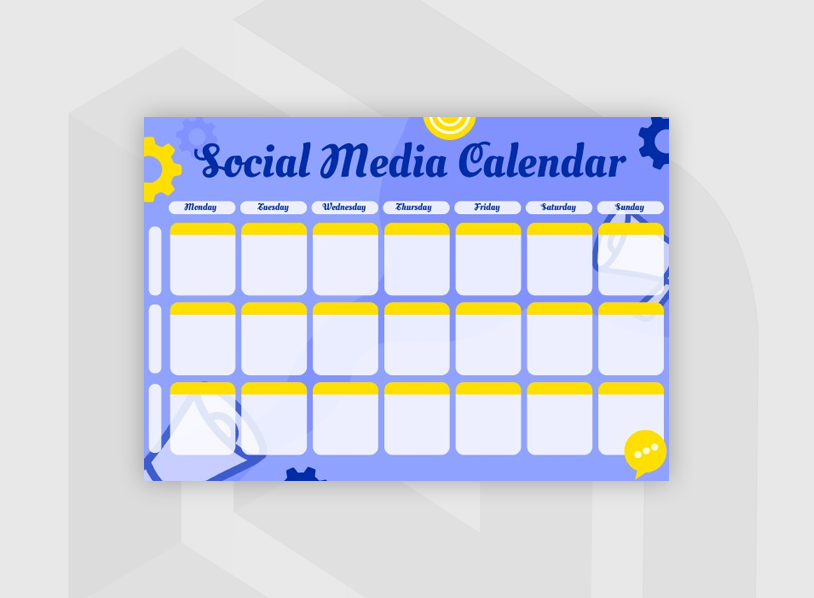 Social Media Calendar