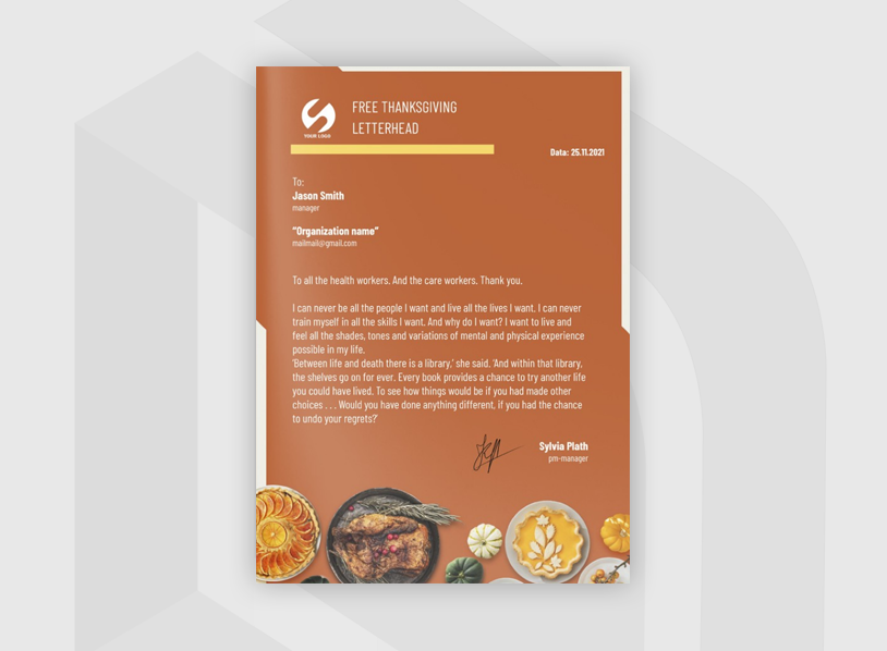 Thanksgiving Letterhead