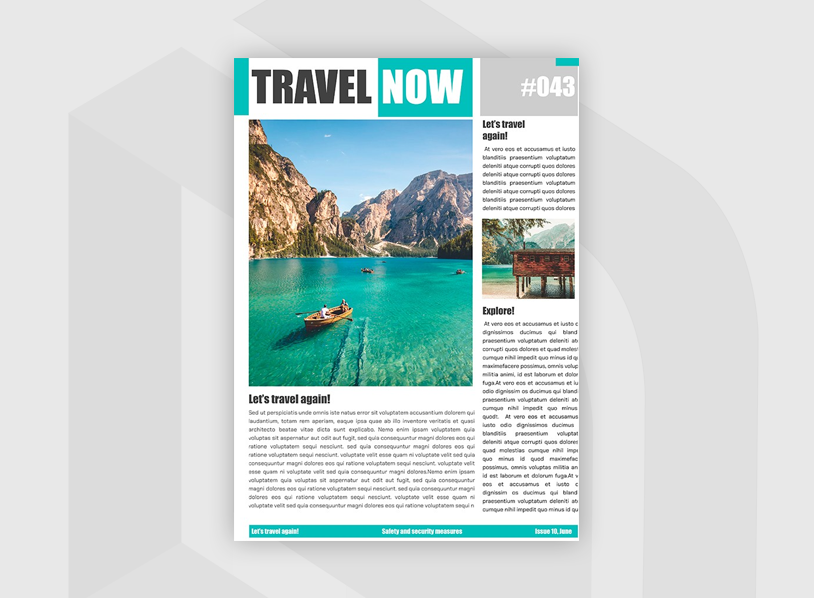 Blue Travel Newspaper