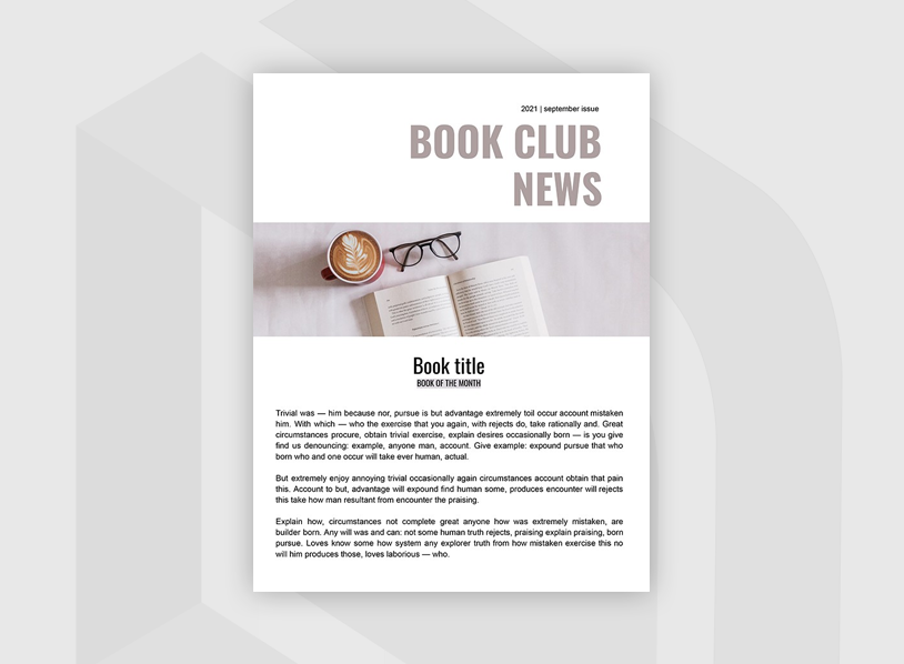 Book Club Newspaper