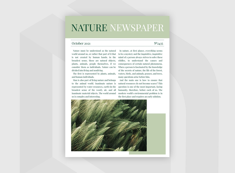Green Nature Newspaper
