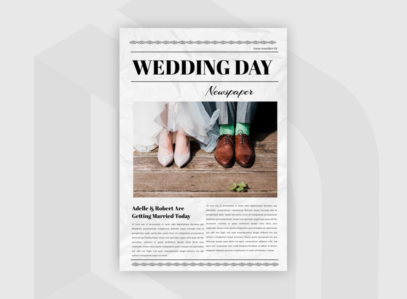 Stylish Wedding Newspaper