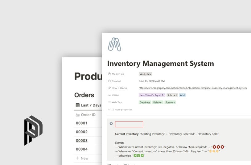 Notion Inventory Management Templates