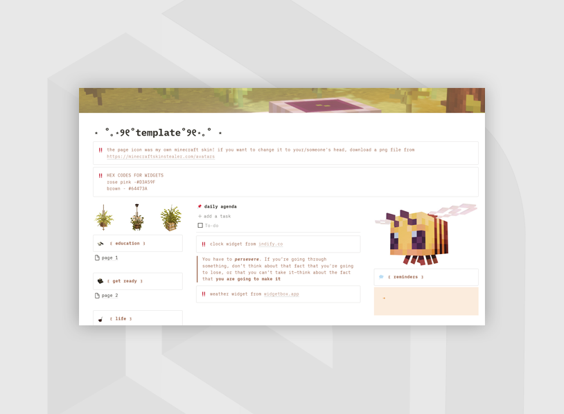 Simple Minecraft-Themed Homepage Template