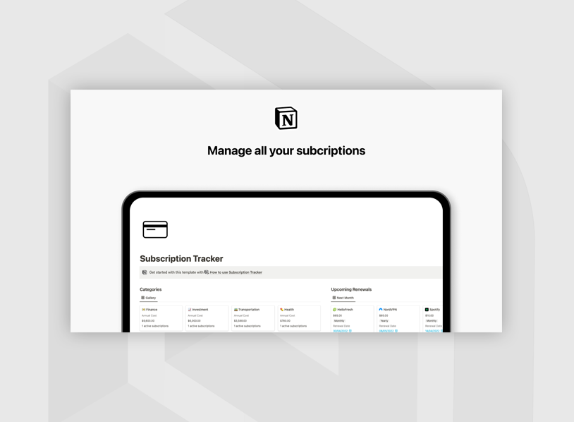 Subscription Tracker