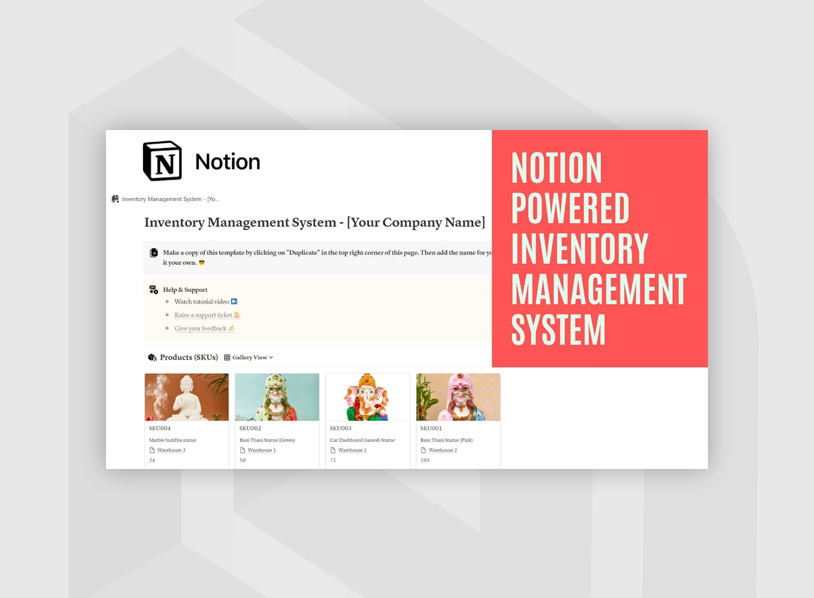 The Best Notion Template For Inventory Management