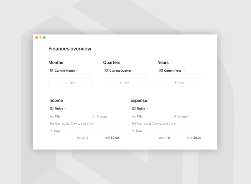 Ultimate finance tracker
