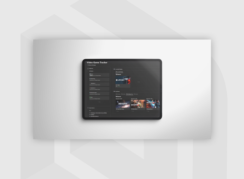 Video Game Library & Tracker Notion Template