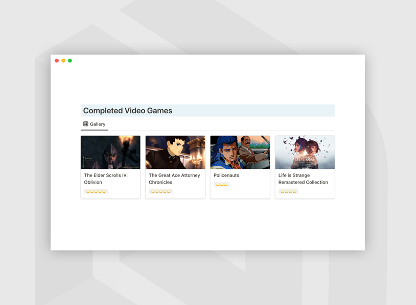 Video game tracker 2