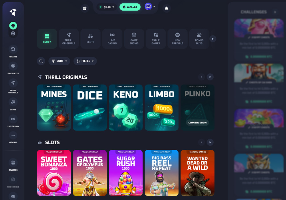 Thrill Homepage