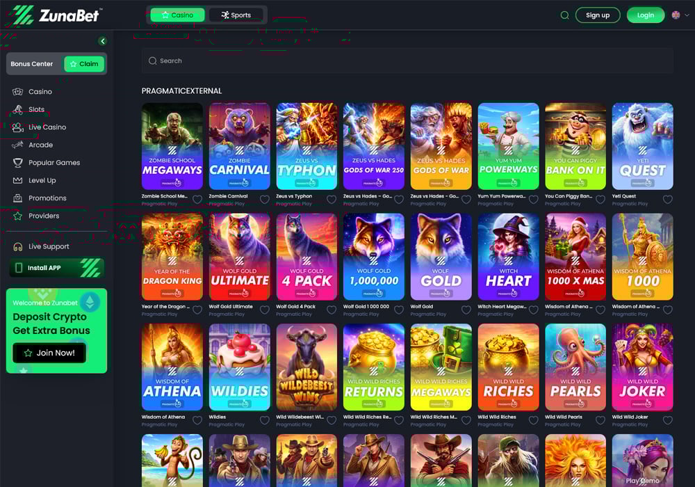 Pragmatic Play ZunaBet