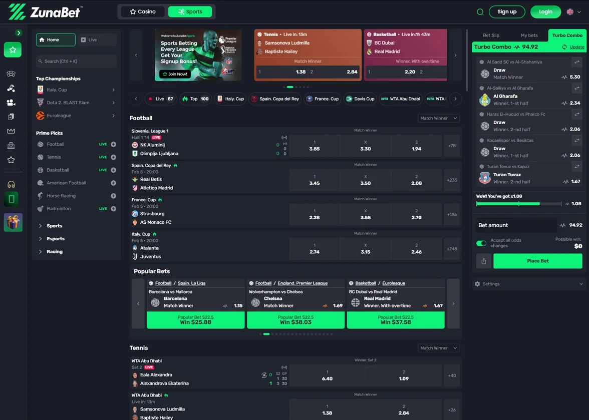 ZunaBet Sports